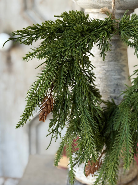 Tarrytown Cedar Hanging Wreath | 12" | NOT CURRENTLY IN STOCK-New For Holiday 2026!