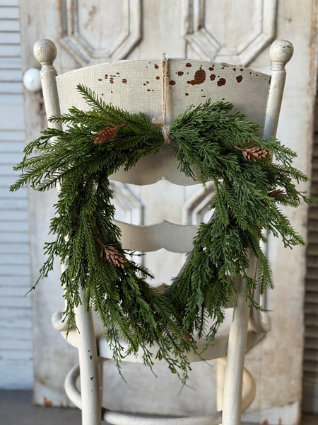 Tarrytown Cedar Hanging Wreath | 15" | NOT CURRENTLY IN STOCK-New For Holiday 2026!