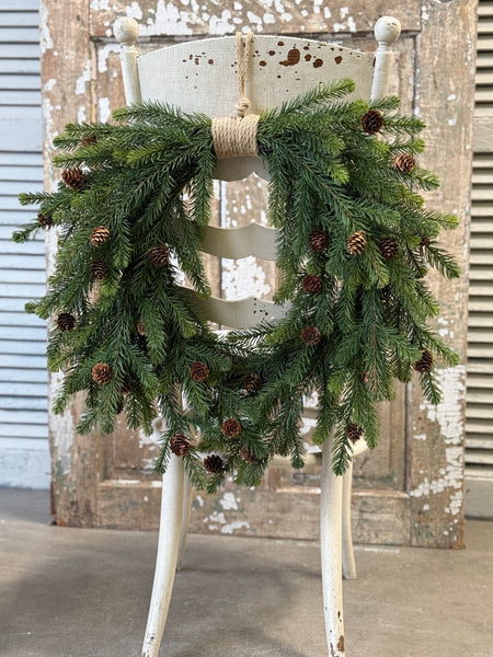 Angel Pine Hanging Wreath | 23" | NOT CURRENTLY IN STOCK-New For Holiday 2026!