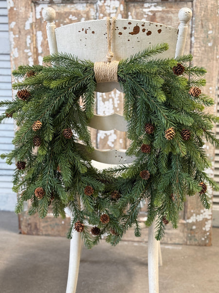 Angel Pine Hanging Wreath | 23" | NOT CURRENTLY IN STOCK-New For Holiday 2026!