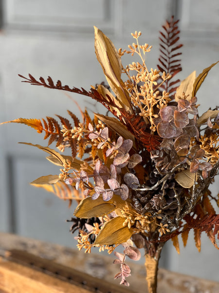 Falling Cone & Fern Bouquet | 18"