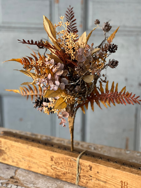 Falling Cone & Fern Bouquet | 18"