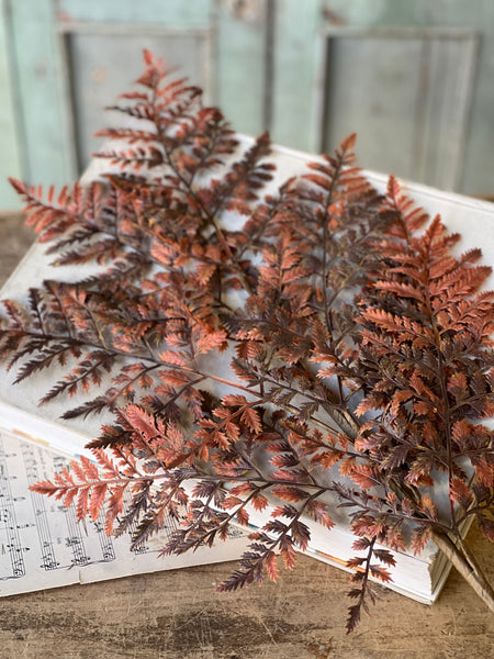 Autumnal Fern Spray | 36" | Russet | SOLD OUT