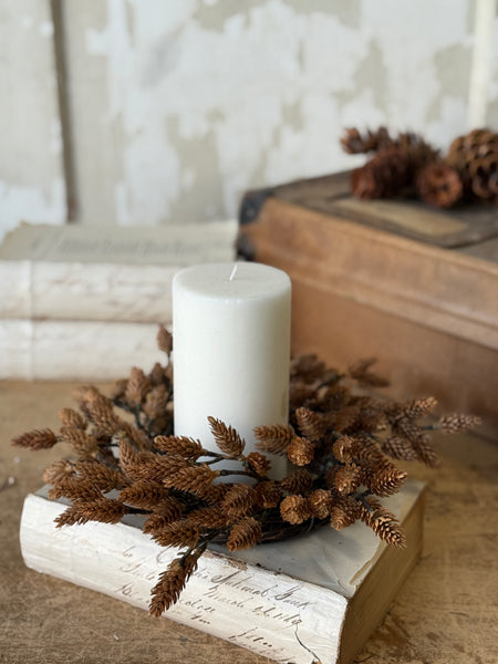Plethora Pinecones Candle Ring | 12” | NOT CURRENTLY IN STOCK-New For Holiday 2026!