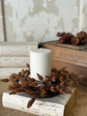Plethora Pinecones Candle Ring | 12” | NOT CURRENTLY IN STOCK-New For Holiday 2026!