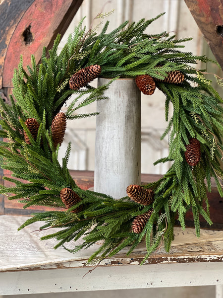 Pencil Pine Wreath | 24" | CASE PACK CLEAN UP SPECIAL!  From $19.95 - Last 24pcs!