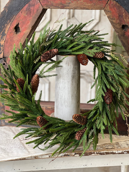 Pencil Pine Wreath | 24" | CASE PACK CLEAN UP SPECIAL!  From $19.95 - Last 24pcs!
