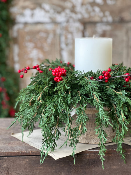 Emerald Falls w/ Berry Candle Ring | 14" | SOLD OUT