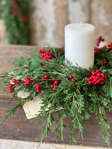 Emerald Falls w/ Berry Candle Ring | 12" | SOLD OUT