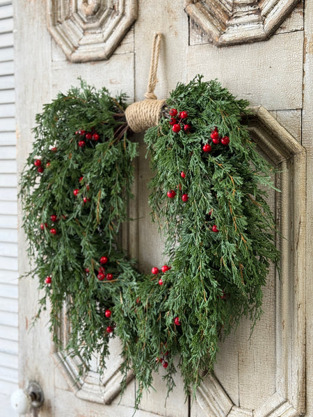 Emerald Celebration Hanging Wreath | 24" | NOT CURRENTLY IN STOCK-New For Holiday 2026!