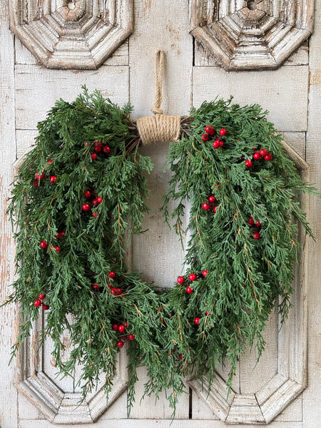 Emerald Celebration Hanging Wreath | 24" | NOT CURRENTLY IN STOCK-New For Holiday 2026!