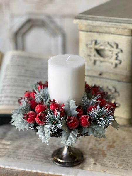 Winter Sugar Plum Candle Ring | 8" | SOLD OUT