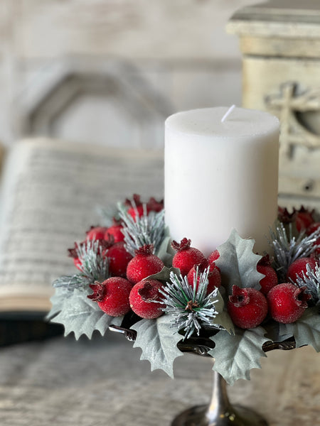 Winter Sugar Plum Candle Ring | 8" | SOLD OUT