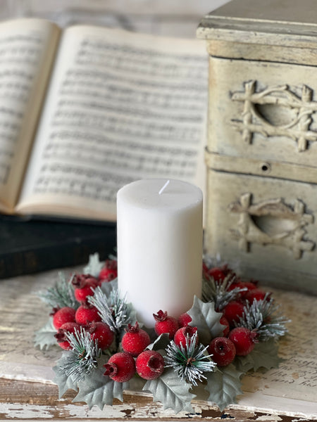 Winter Sugar Plum Candle Ring | 8" | SOLD OUT