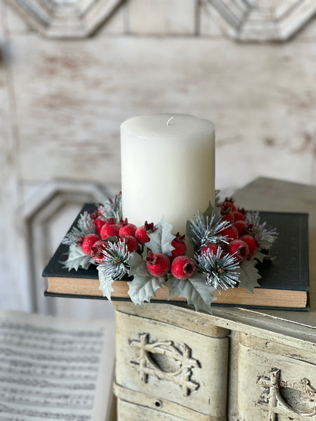 Winter Sugar Plum Candle Ring | 8" | SOLD OUT