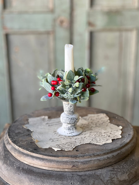 Berry Bright Greens Candle Ring | 6" | SOLD OUT