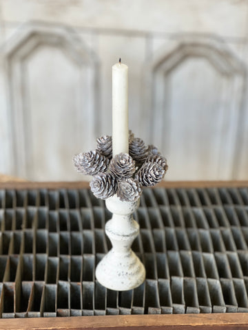 Frosted Cluster Cone Candle Ring | 1" (inner) | SOLD OUT