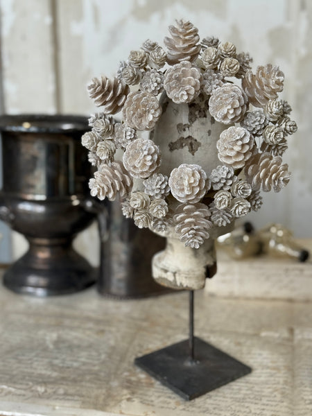 Glittering Ivory Cone Candle Ring | 8" | NOT CURRENTLY IN STOCK-New For Holiday 2026!