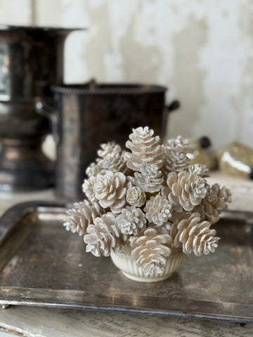 Glittering Ivory Cone Half Sphere | 7" | NOT CURRENTLY IN STOCK-New For Holiday 2026!