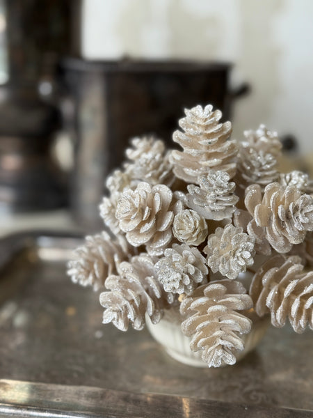 Glittering Ivory Cone Half Sphere | 7" | NOT CURRENTLY IN STOCK-New For Holiday 2026!