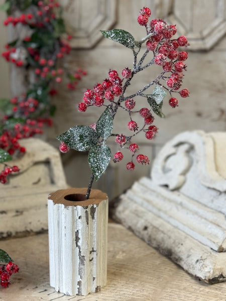 Snow Blaze Berry Spray | 17" | NOT CURRENTLY IN STOCK-New For Holiday 2026!