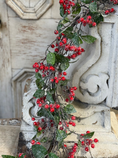 Snow Blaze Berry Garland | 6' | NOT CURRENTLY IN STOCK-New For Holiday 2026!