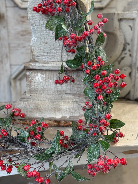 Snow Blaze Berry Garland | 6' | NOT CURRENTLY IN STOCK-New For Holiday 2026!