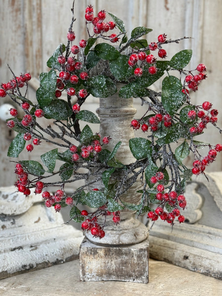 Snow Blaze Berry Wreath | 16" | NOT CURRENTLY IN STOCK-New For Holiday 2026!