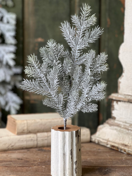 Snowy Sitka Spruce Spray | 20"