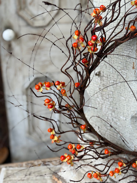 Wild Vine Bittersweet Wreath | 22" | NOT CURRENTLY IN STOCK-New For Holiday 2026!