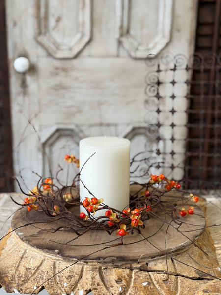 Wild Vine Bittersweet Candle Ring | 16” | NOT CURRENTLY IN STOCK-New For Holiday 2026!