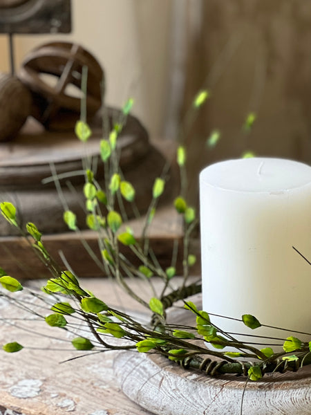 Sovereign Leaves Candle Ring | 20" | CLOSEOUT + CLEAN UP SPECIAL!  From $3.50 - Last 48pcs! (will be discontinued for Spring 2026)