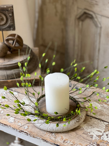 Sovereign Leaves Candle Ring | 20" | CLOSEOUT + CLEAN UP SPECIAL!  From $3.50 - Last 48pcs! (will be discontinued for Spring 2026)