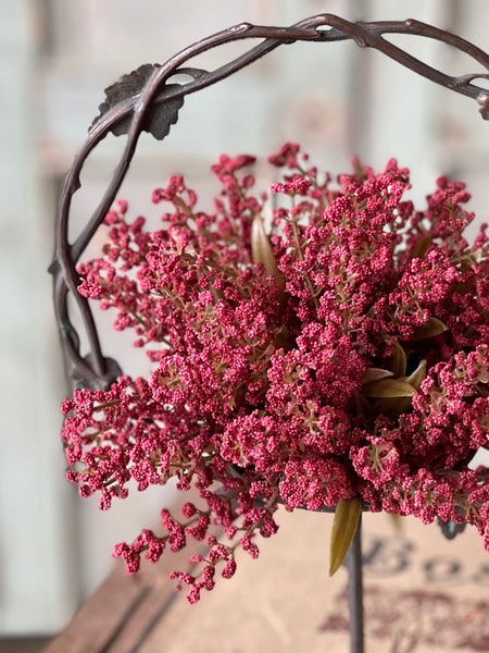 Bursting Astilbe Half Sphere | Sangria | 9" | CLOSEOUT + CLEAN UP SPECIAL!  From $1.95 - Last 60pcs!