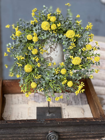 Garden Bliss Candle Ring | 14" | Yellow | Limited Stock - Last 132pcs! (will be discontinued for Spring 2026)