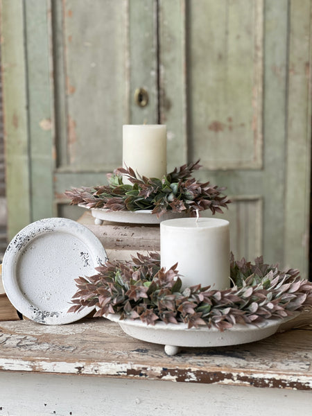 Footed Trays | Cream | Set/3 | SKID SPECIAL!  $9.95