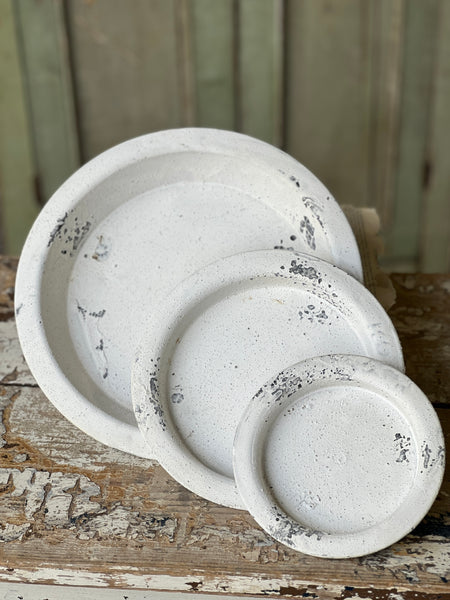 Footed Trays | Cream | Set/3 | SKID SPECIAL!  $9.95