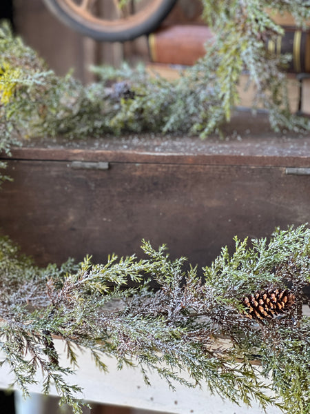 Prickly Pine Garland | Snow | 6'
