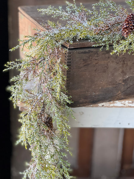 Prickly Pine Garland | Snow | 6'