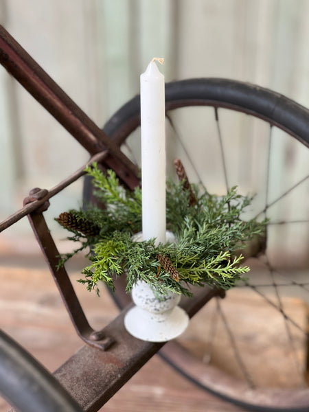 Prickly Pine Candle Ring | Green | 6"
