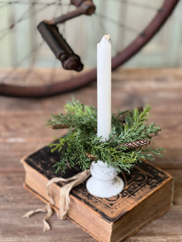 Prickly Pine Candle Ring | Green | 6"