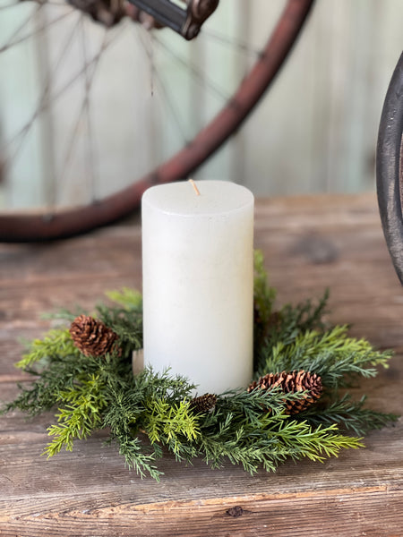 Prickly Pine Candle Ring | Green | 9" | SOLD OUT