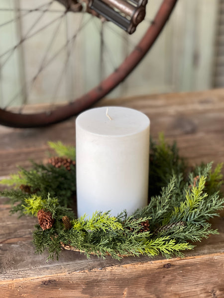 Prickly Pine Candle Ring | TT Green | 12"