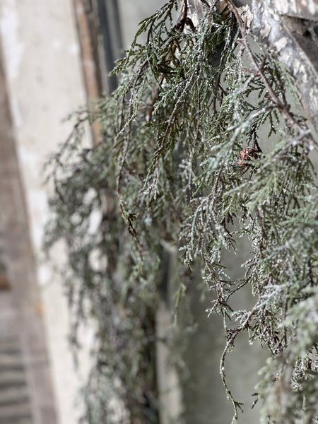 Weeping Cedar Garland | Snow | 6'