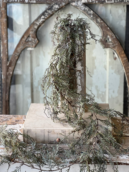 Weeping Cedar Garland | Snow | 6'