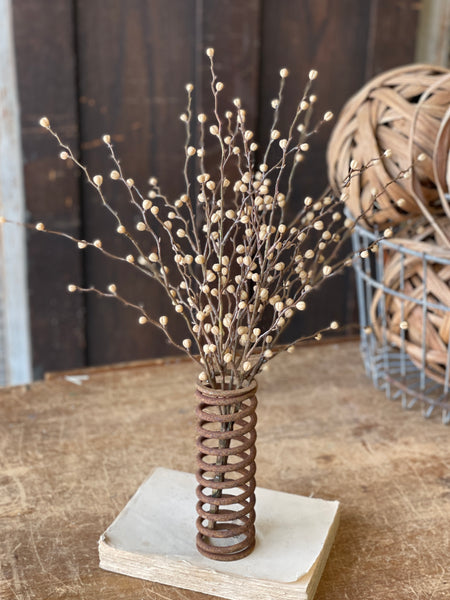 Heart Berries Pick | Cream | 16" | SOLD OUT