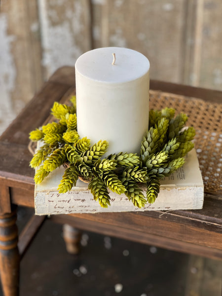 Hops Candle Ring | 9" | Green