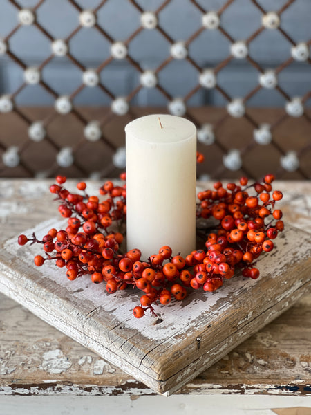 Cranberries Candle Ring | Orange | 10" | SOLD OUT