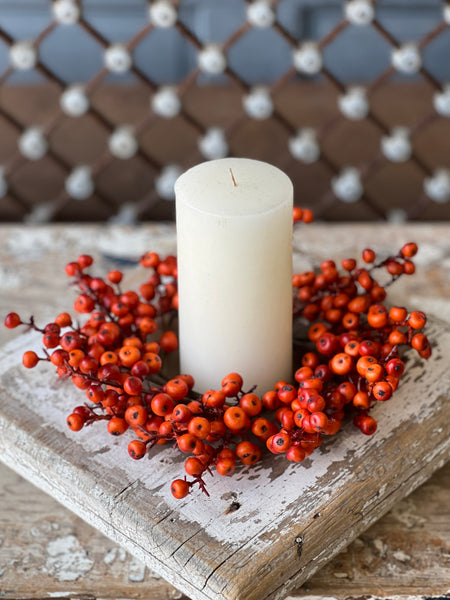 Cranberries Candle Ring | Orange | 10" | SOLD OUT