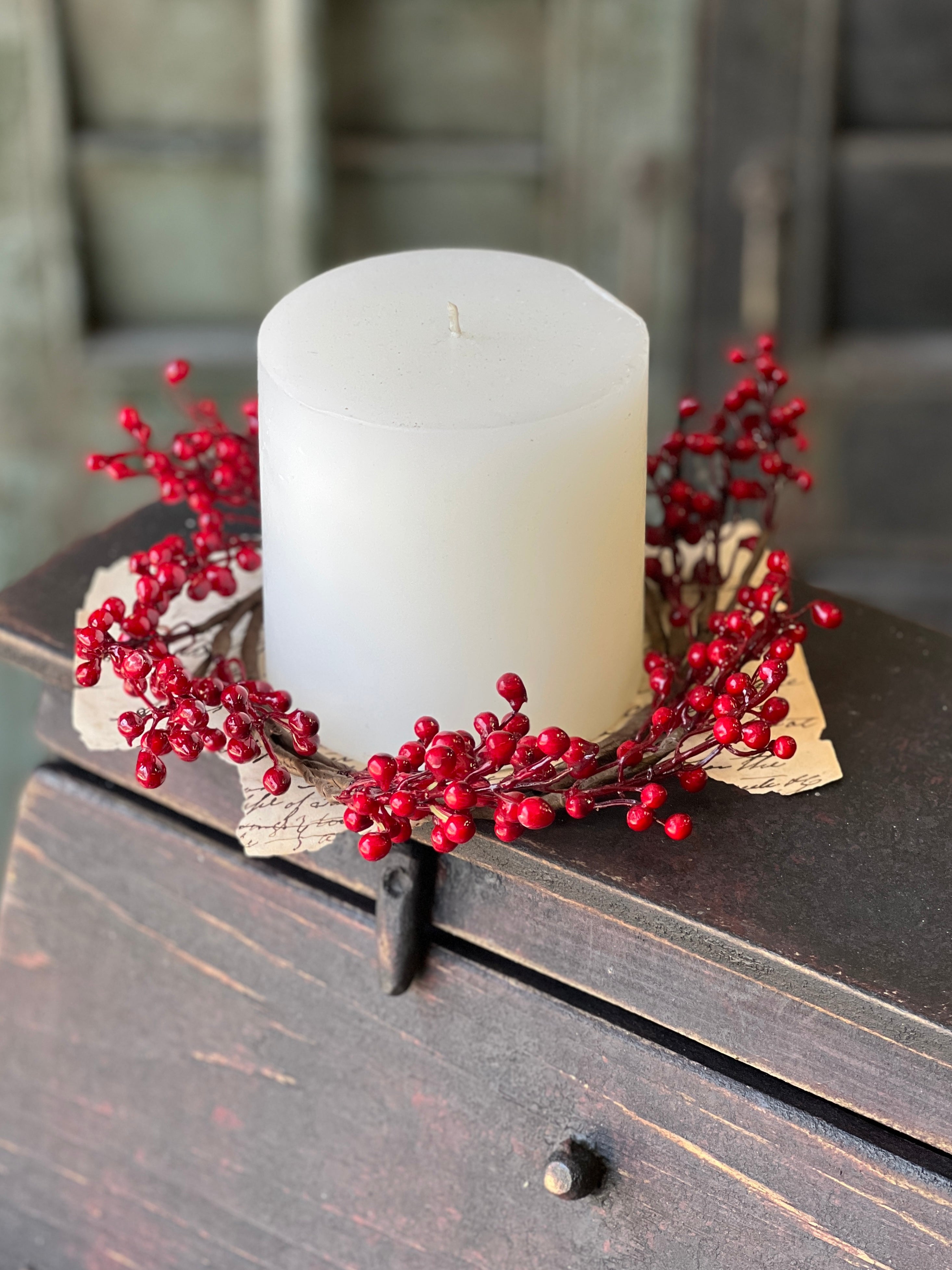 Red Berry Candle Ring 8